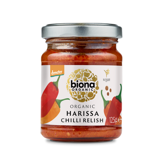 Biona Organic Harissa Chilli Relish 125g Pack of 4