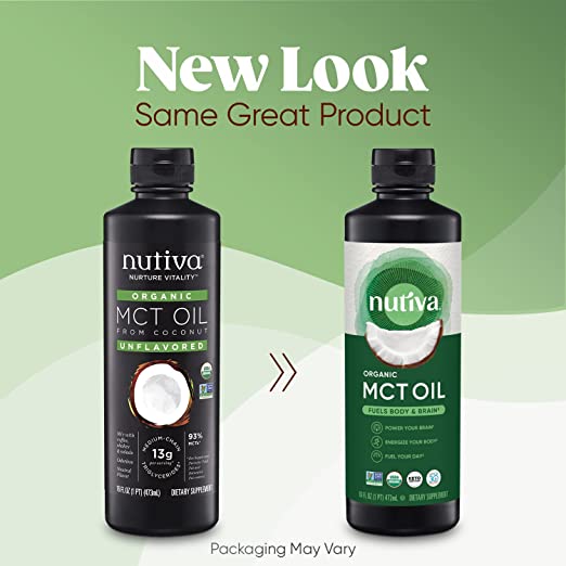 Nutiva Organic MCT Oil 93% 473ml