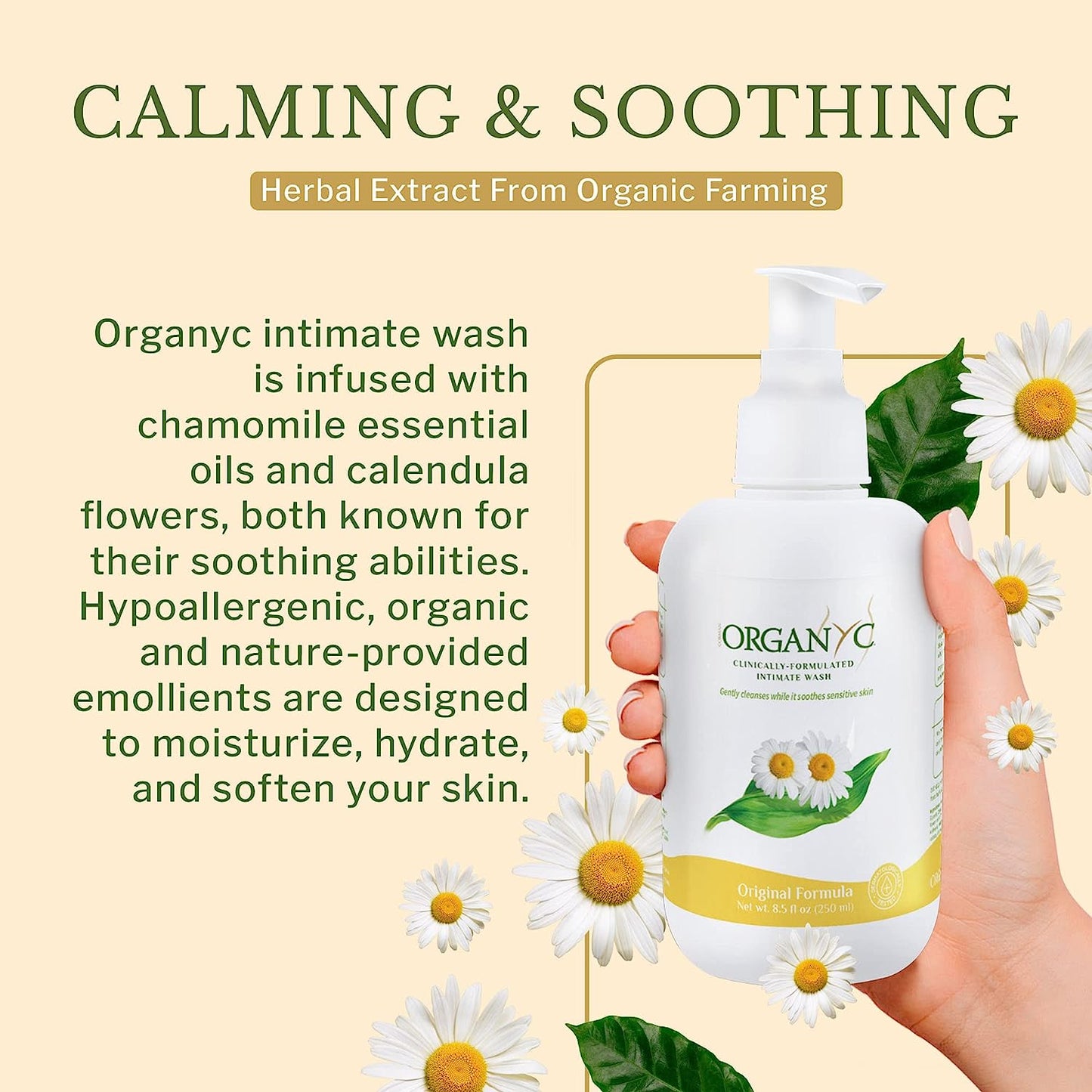 Organyc Intimate Wash with Chamomile - 250ml