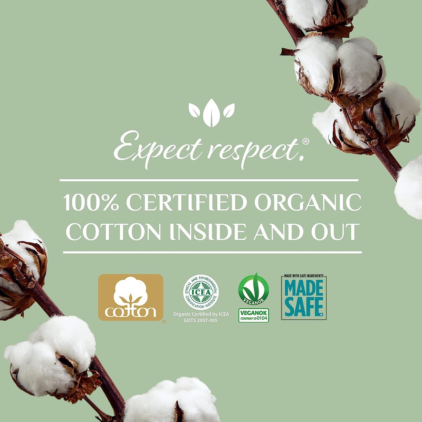 Organyc Organic Cotton Panty-liners Light Flow box 24 Pack of 2