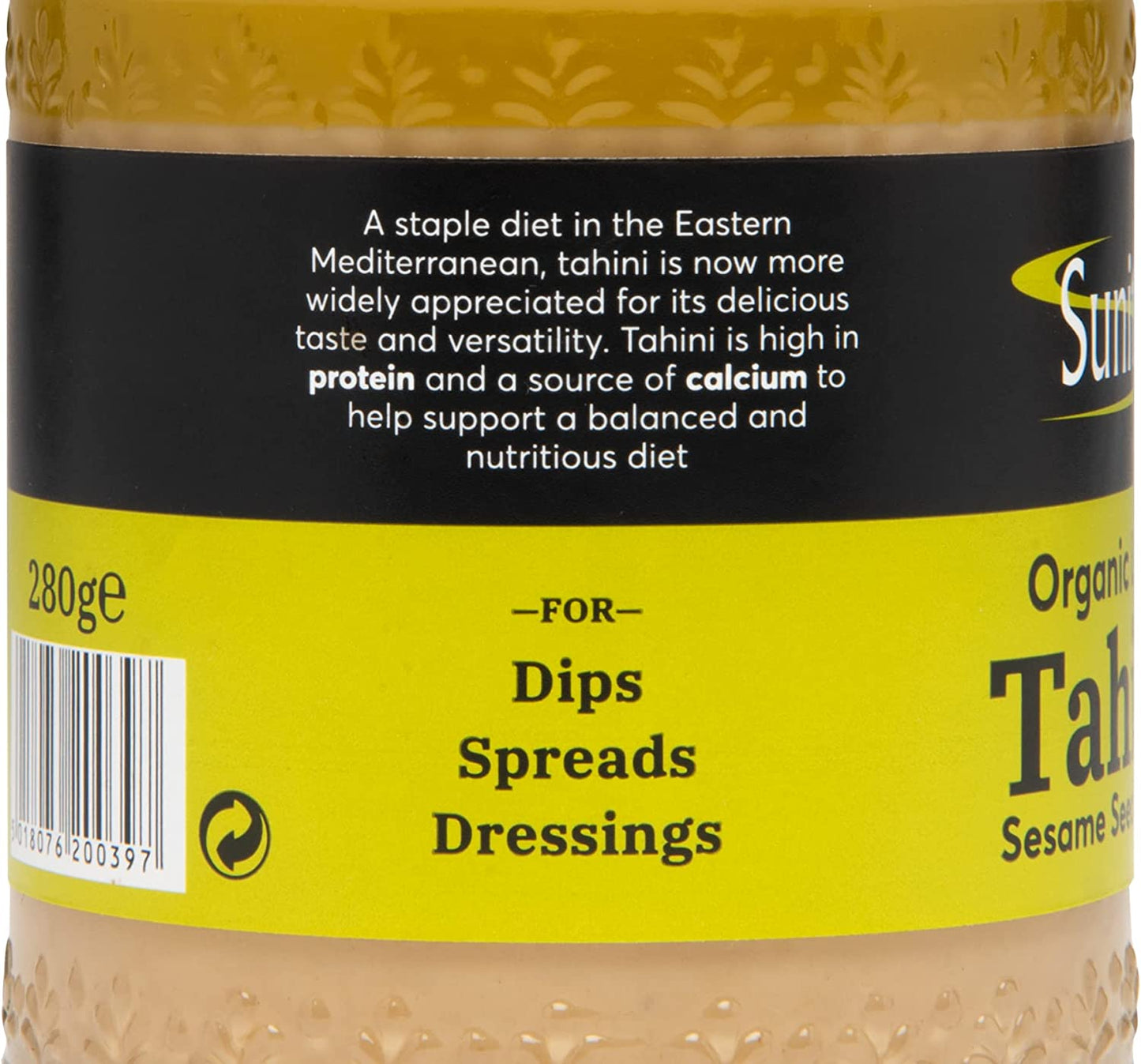 Sunita Greek Sesame Spread Organic Light Tahini 280 g (Pack of 3)