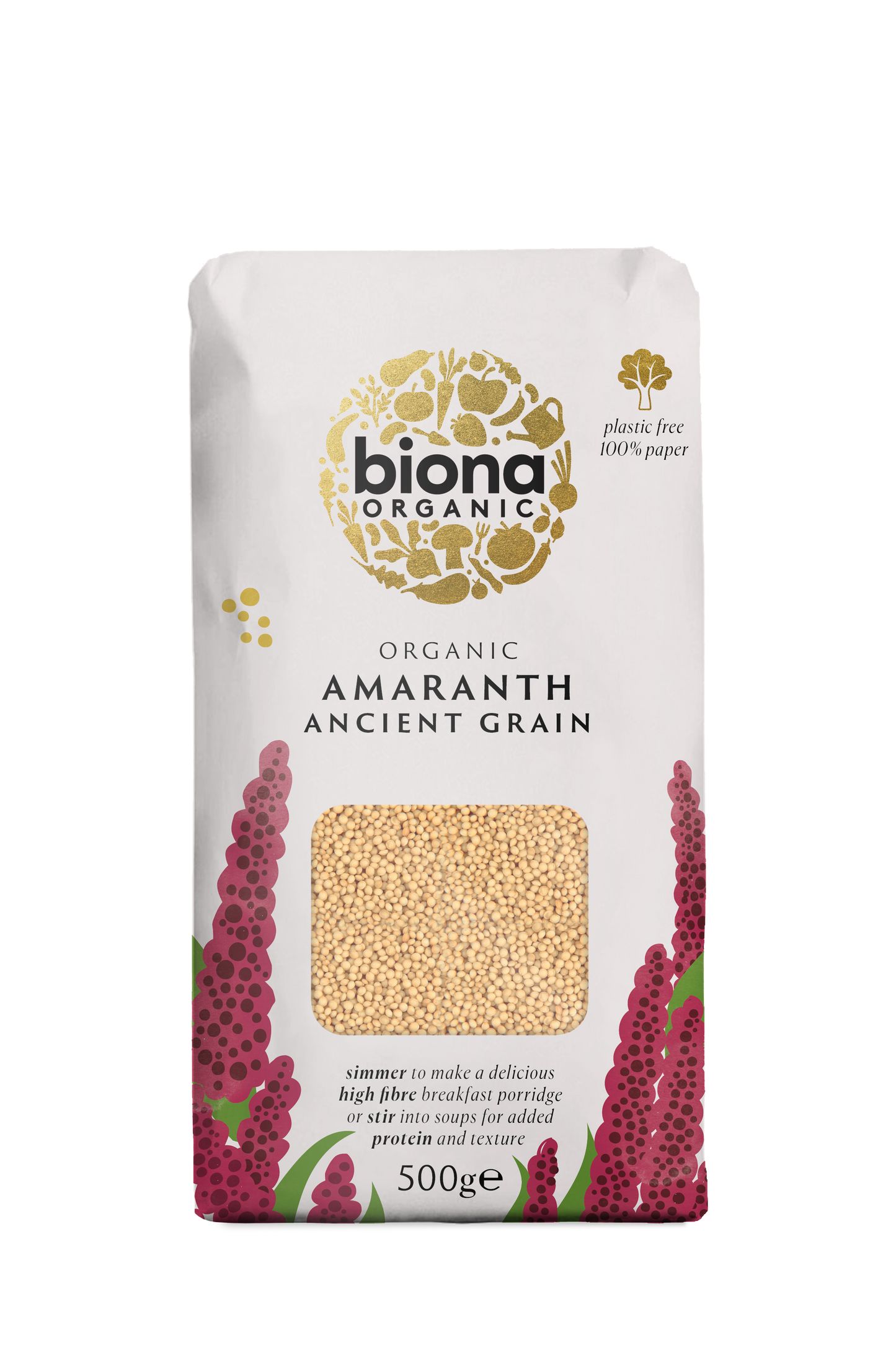 Biona Organic Amaranth Seed 500g Pack of 4