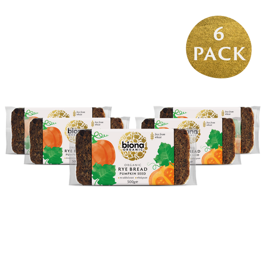 Biona Organic Rye Bread – Pumpkin Seed 500g – 6 pack