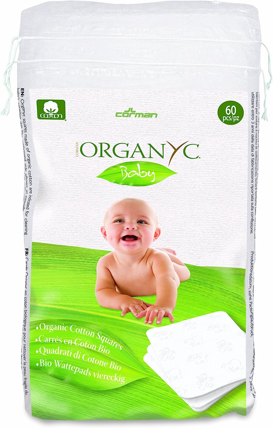 Organyc 100% Organic Cotton Baby Squares Pack of 2