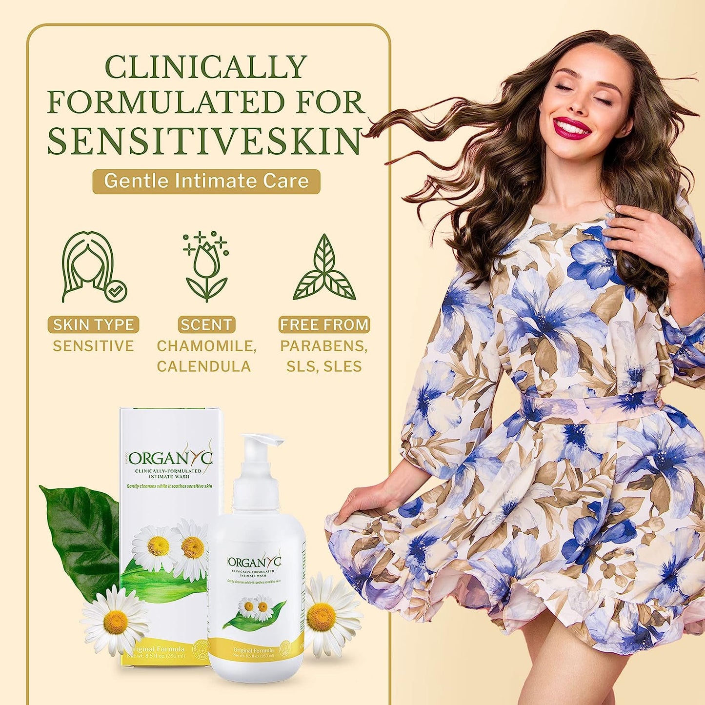 Organyc Intimate Wash with Chamomile - 250ml