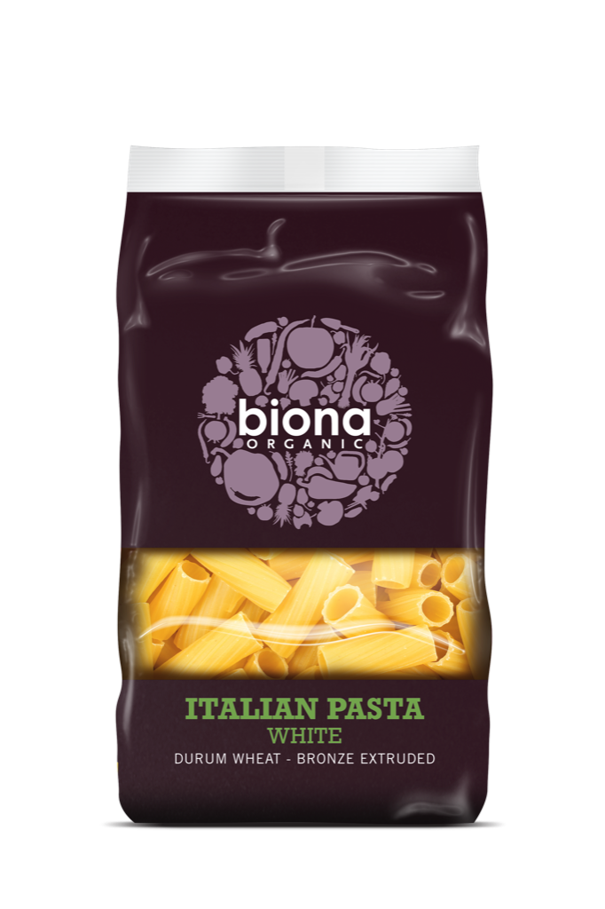 Biona Organic White Rigatoni Pasta 500g Pack of 6
