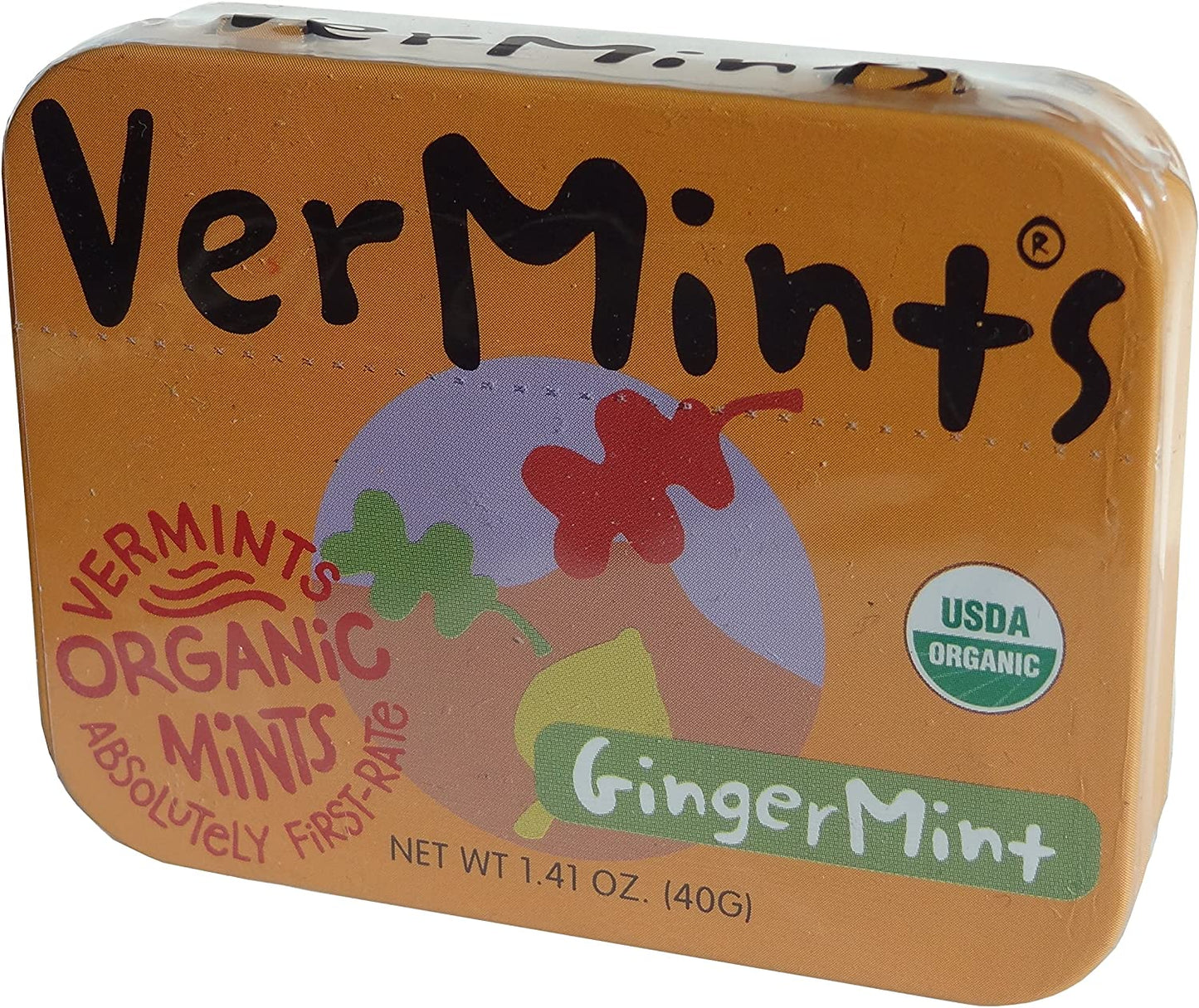 VerMints Organic Mints - GingerMint 40g -Pack of 6