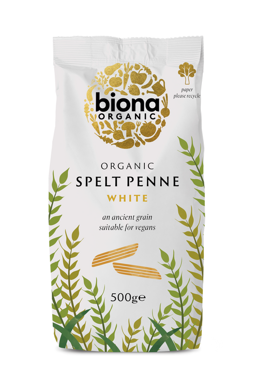 Biona Organic Spelt White Penne 500g Pack of 6