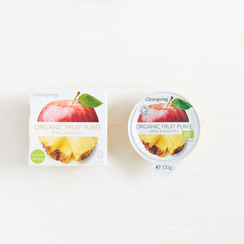 Clearspring Organic Fruit Purée Apple & Pineapple Pack of 6