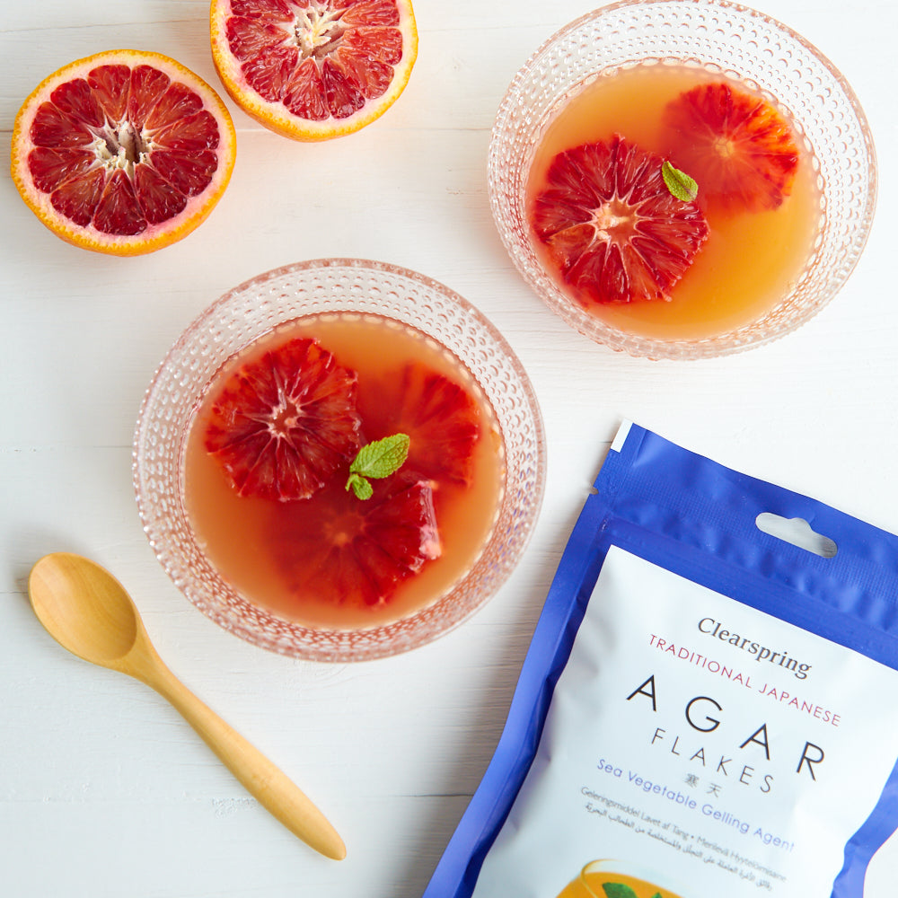 Clearspring Japanese Agar Flakes Sea Vegetable Gelling Agent Pack of 4