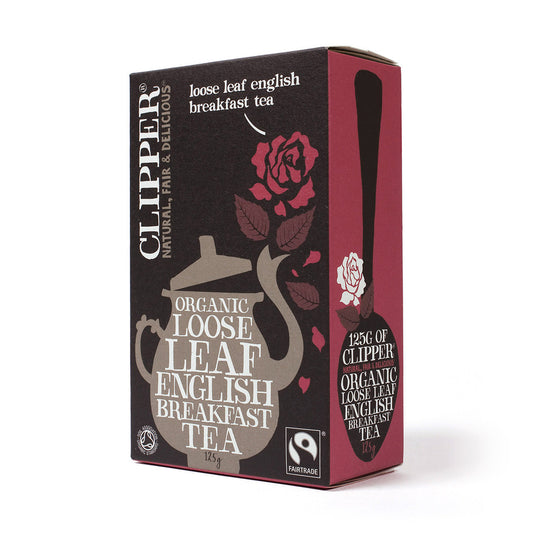 Clipper Fairtrade Organic English Breakfast Loose Leaf Tea 125g Pack of 6