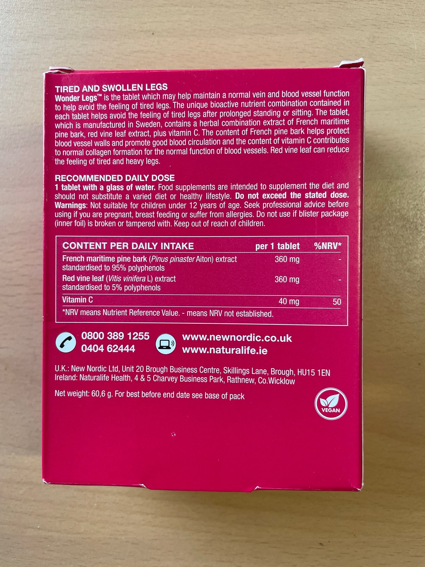 New Nordic Wonder Legs 60 Tablets