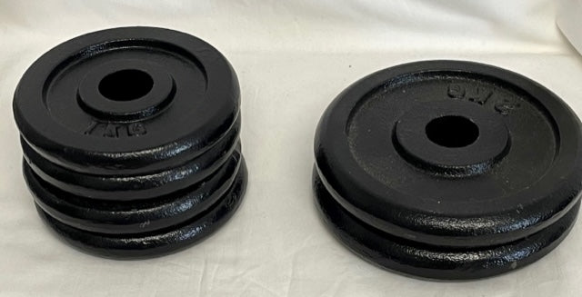 Fitness Direct Spinlock Dumbbell bar 1" - Pair + 4 x 1kg & 2 x 2kg
