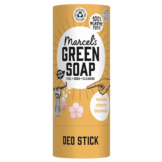 Marcel's Green Soap - Deodorant Stick Vanilla & Cherry blossom Pack of 4