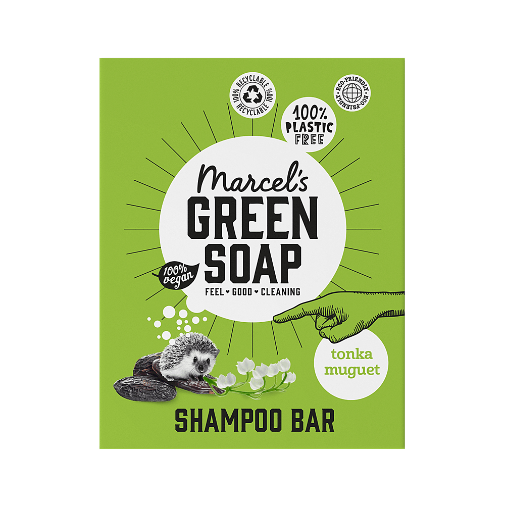 Marcel's Green Soap - Shampoo Bar Tonka & Muguet Pack of 4