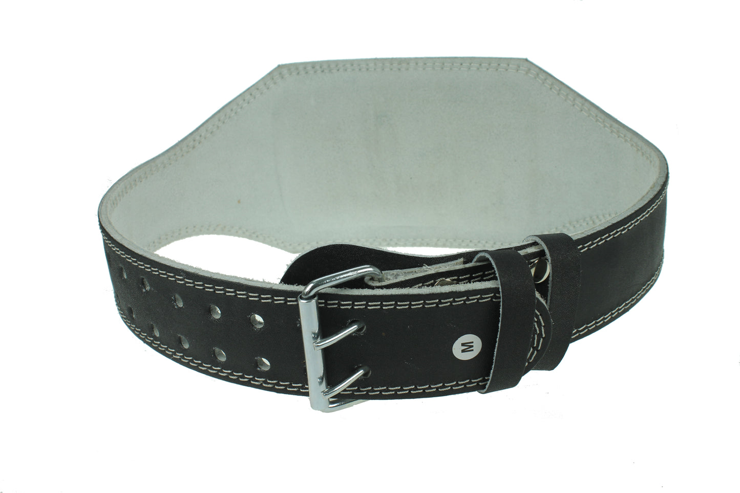 Maxxfit 6" Leather Padded Weight Lifting Belt Gym Training Back Support