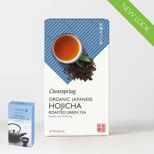 Clearspring Organic Hojicha Japanese Roasted Green Tea 20 bags Pack of 6