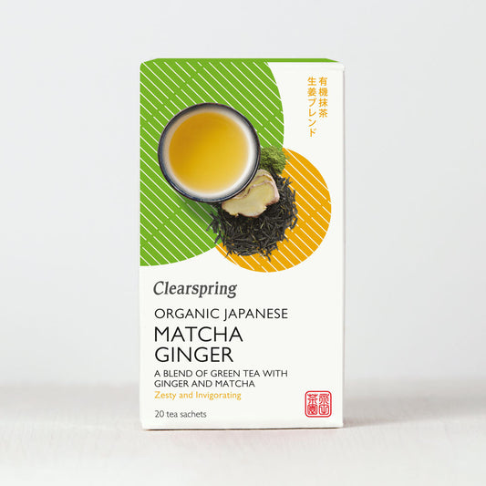 Clearspring Organic Japanese Matcha Ginger 20 bags Pack of 4