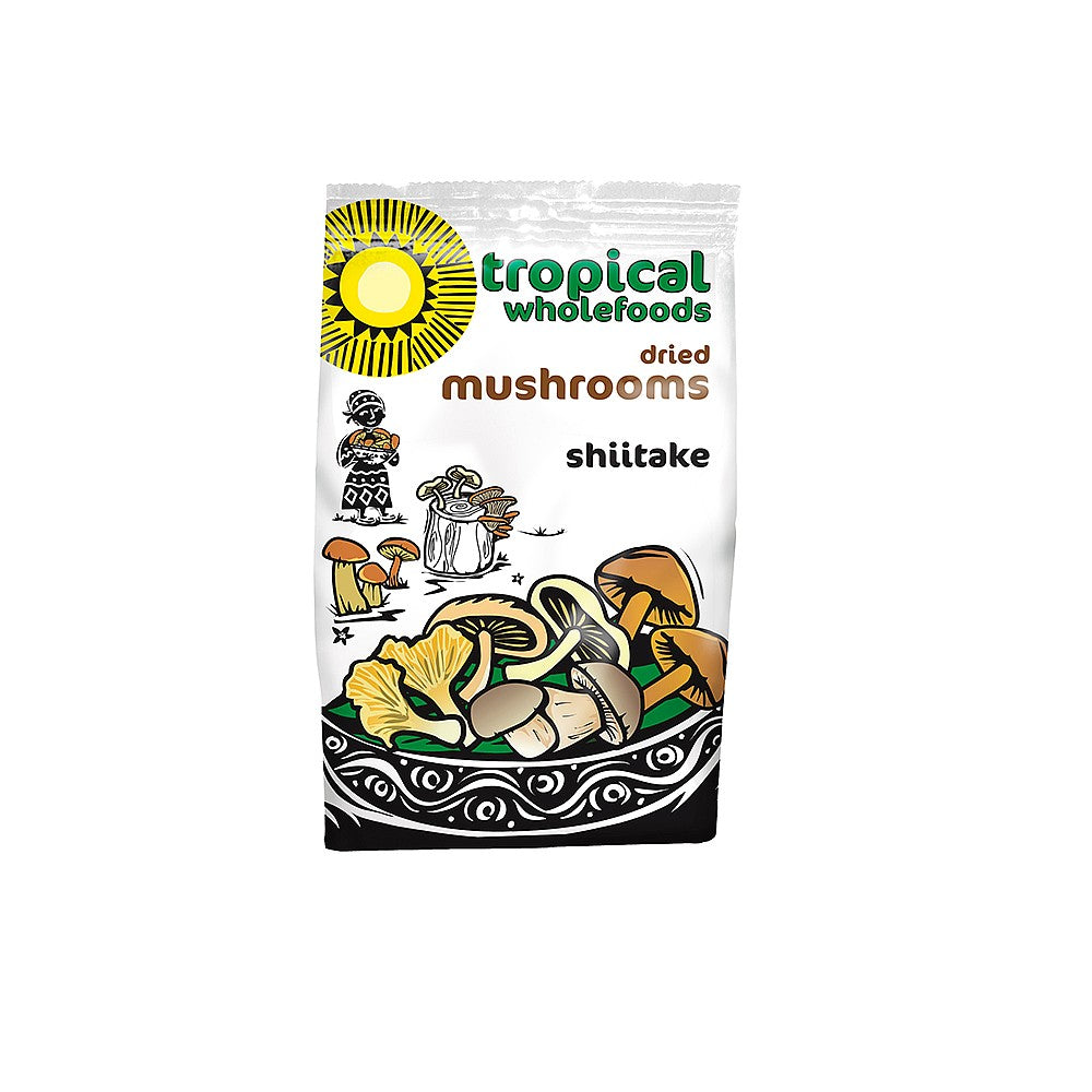 Tropical Wholefoods Shiitake Mushrooms - 50g Pack of 4