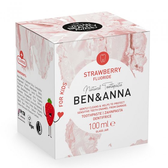 Ben & Anna Toothpaste Kids Strawberry (with Fluoride) 100ml