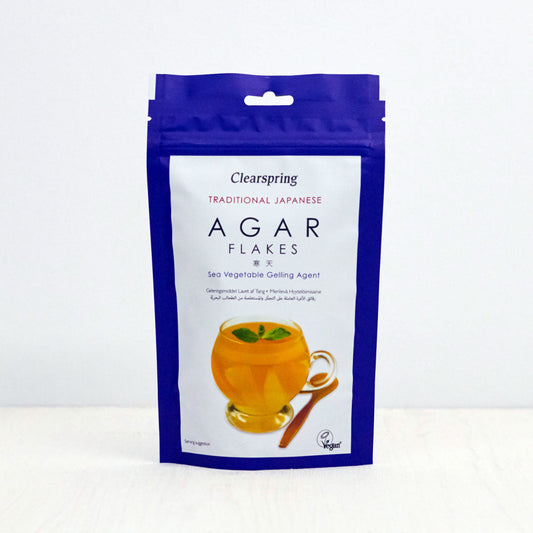 Clearspring Japanese Agar Flakes Sea Vegetable Gelling Agent Pack of 4