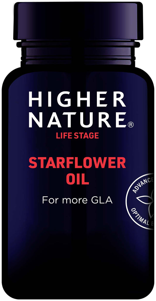 Higher Nature Starflower Oil 90 Gel Capsules Expiry Date: 31st Jan 23 PACK OF 2
