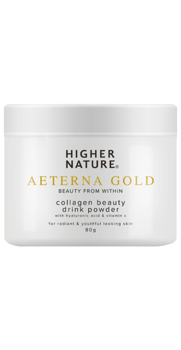 Higher Nature Aeterna Gold Collagen Beauty Drink Powder 80g Pack of 3
