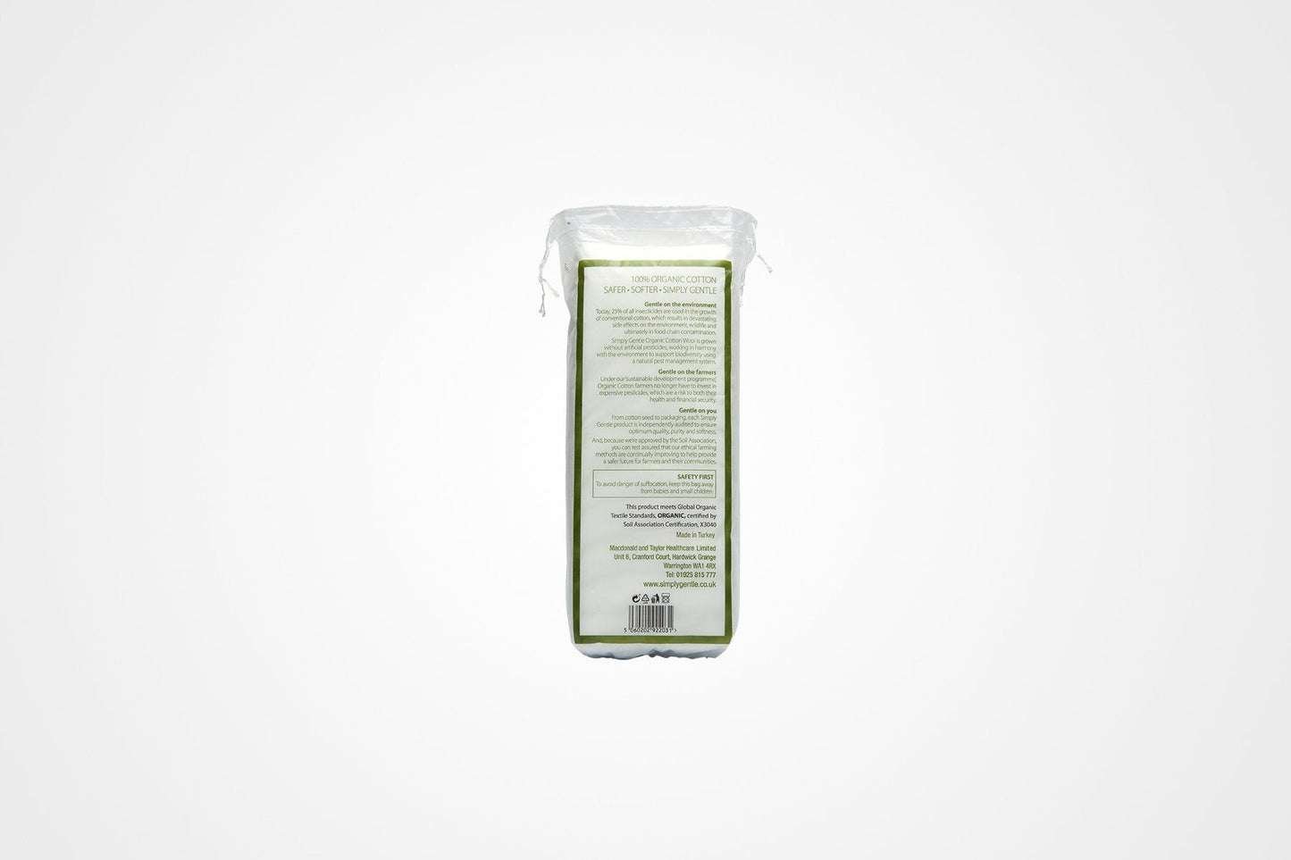 Simply Gentle 100g Organic Cotton Pleats Pack of 6