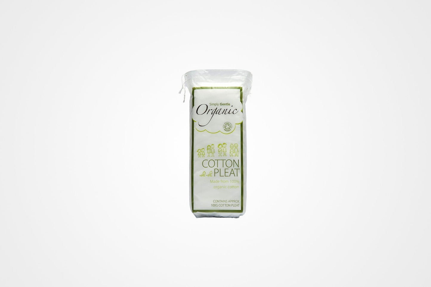 Simply Gentle 100g Organic Cotton Pleats Pack of 6