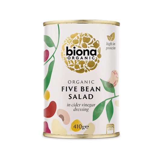 Biona Organic Five Bean Salad in Vinaigrette Dressing 410g Pack of 6