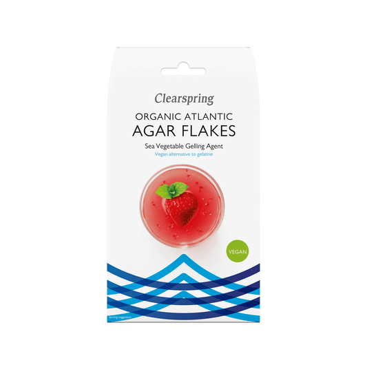 Clearspring Organic Atlantic Agar Flakes - Gelling Agent 30g Pack of 4