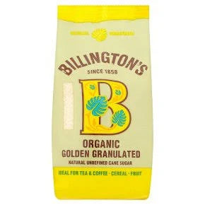 Billingtons Organic Golden Granulated Sugar 500g Pack of 4