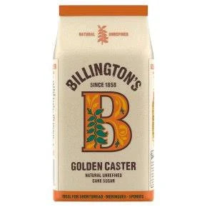 Billingtons Organic Golden Caster Sugar 500g Pack of 4