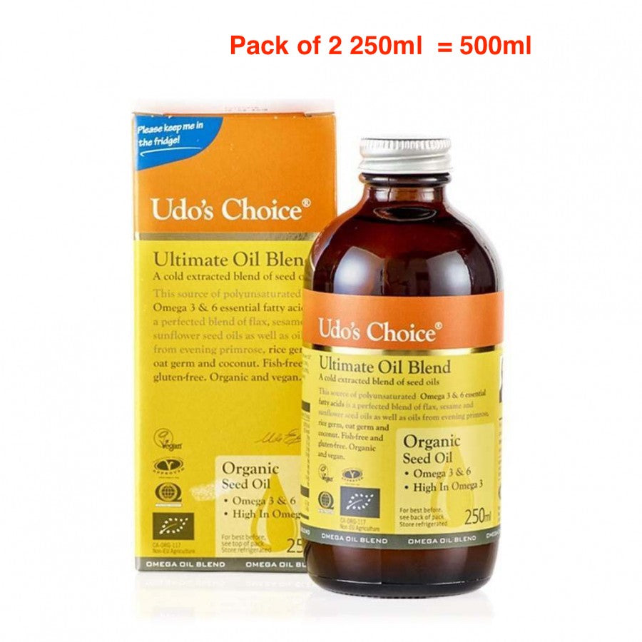 Udo's Choice Ultimate Oil Blend 250ml x 2 bottles 500ml **Clearance** BB: 11/03/23