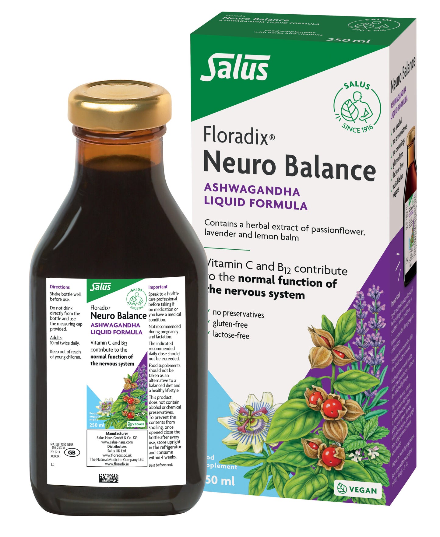 Floradix Neuro Balance with Ashwagandha 250ml