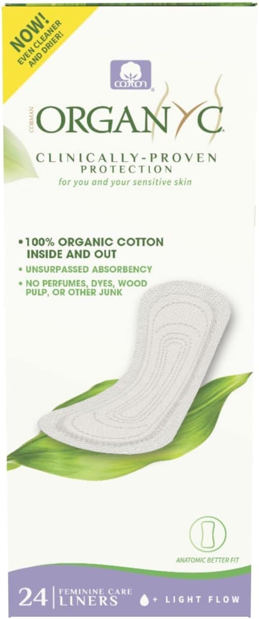 Organyc Panty Liners Flat Light Flow Pack of 24