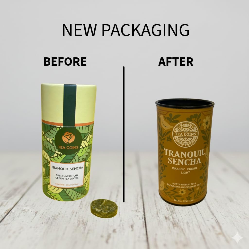 Tea Coins Sencha Green Tea  – 60g (20 Tea Coins)