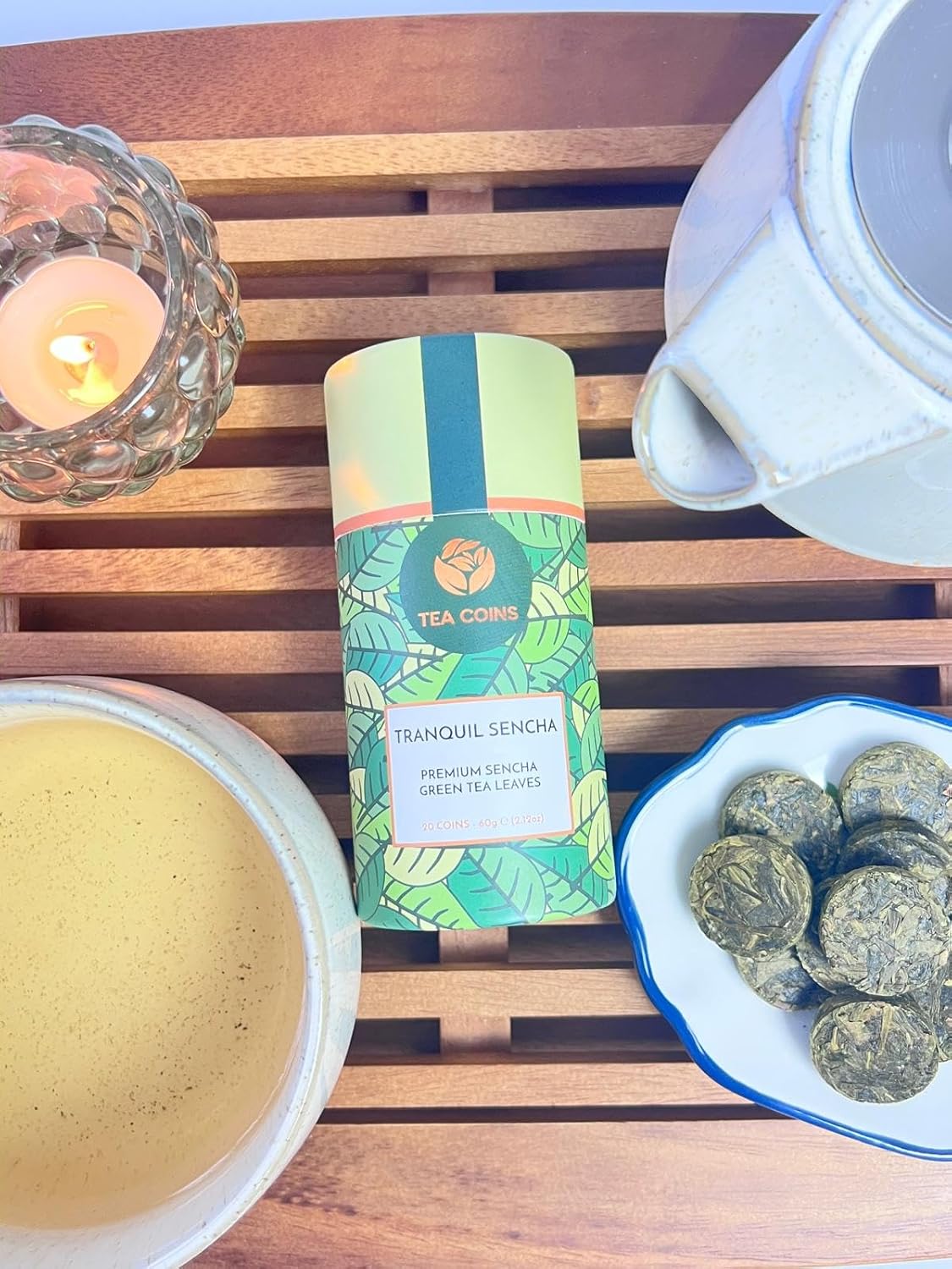 Tea Coins Sencha Green Tea  – 60g (20 Tea Coins)