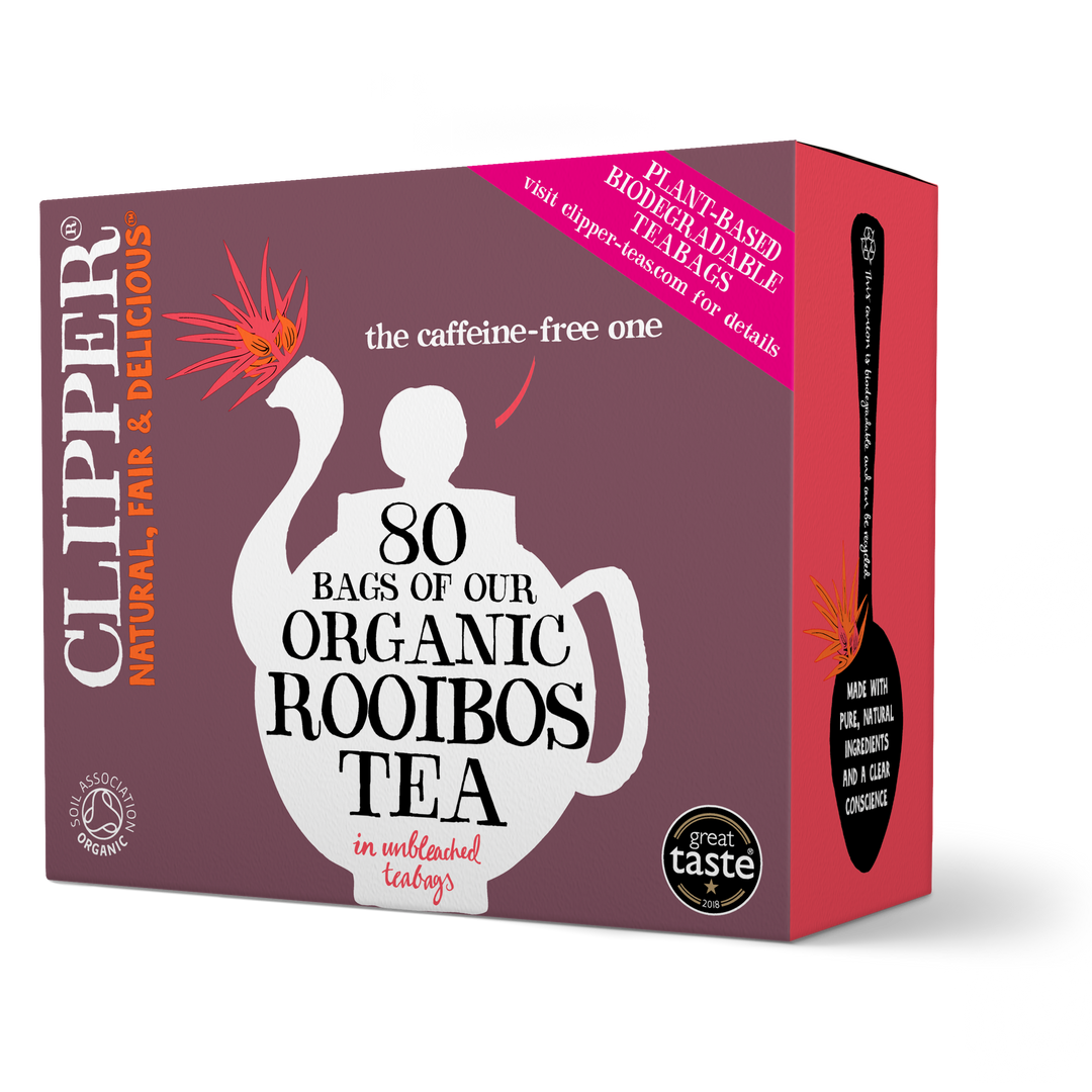 Clipper Tea Bags Organic Infusion Everyday Rooibos Redbush 80 Bags x Pack of 6 (480 Teabags)