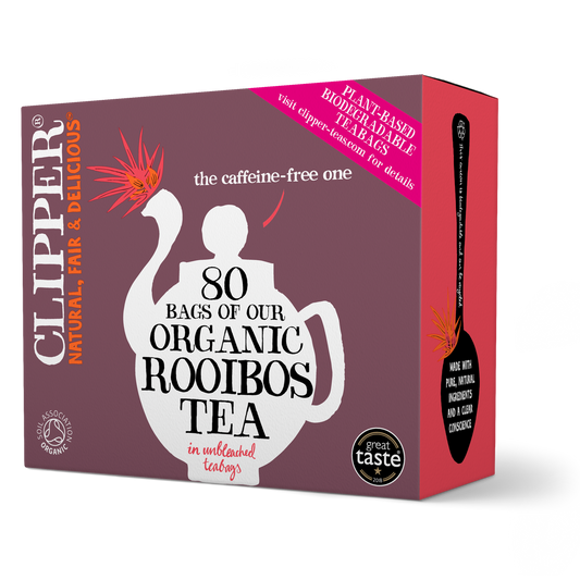 Clipper Tea Bags Organic Infusion Everyday Rooibos Redbush 80 Bags x Pack of 6 (480 Teabags)