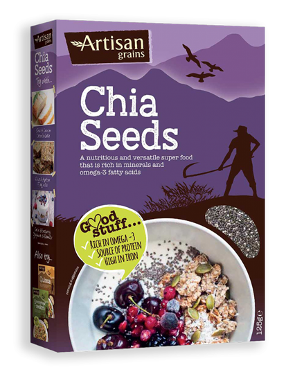 Artisan Grains Chia Seeds 125g Pack 4