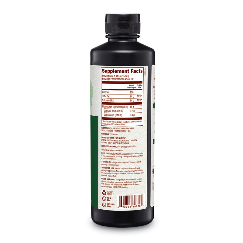 Nutiva Organic MCT Oil 93% 473ml