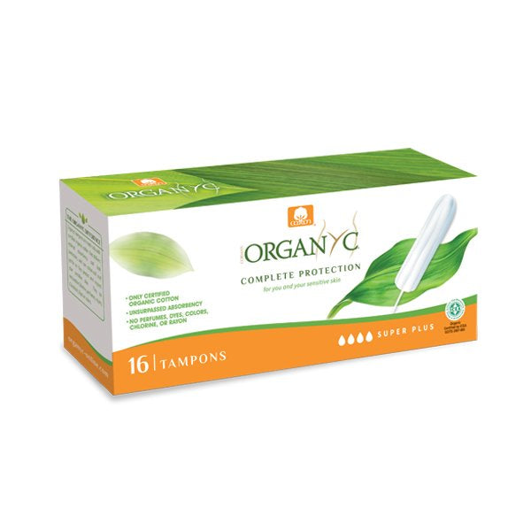 Organyc Tampons Super Plus 100% organic cotton Pack of 16