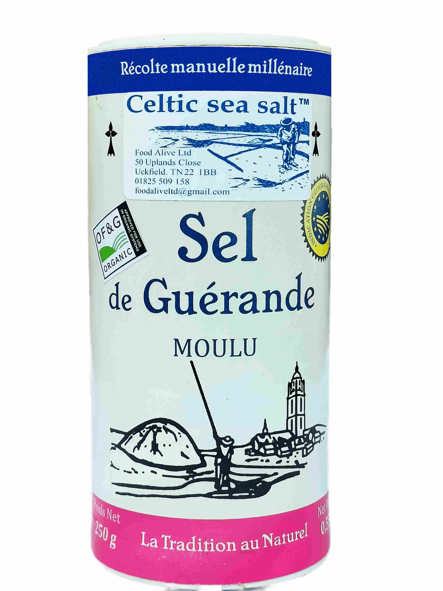 Sel de Guerande Celtic Sea Salt Shaker Fine 250g - New packaging