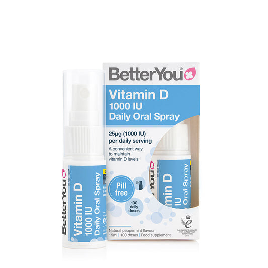 BetterYou Vitamin D 1000 IU Vitamin D3 Supplement Expriry date 03.2024