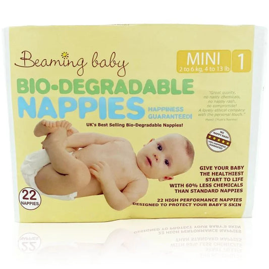 Beaming Baby Bio-Degradable Mini Nappies - 22 Nappies