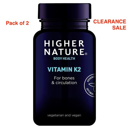 Higher Nature Vitamin K2 Pack of 2 (2 x 30) Veg Tablets ***CLEARANCE SALE**