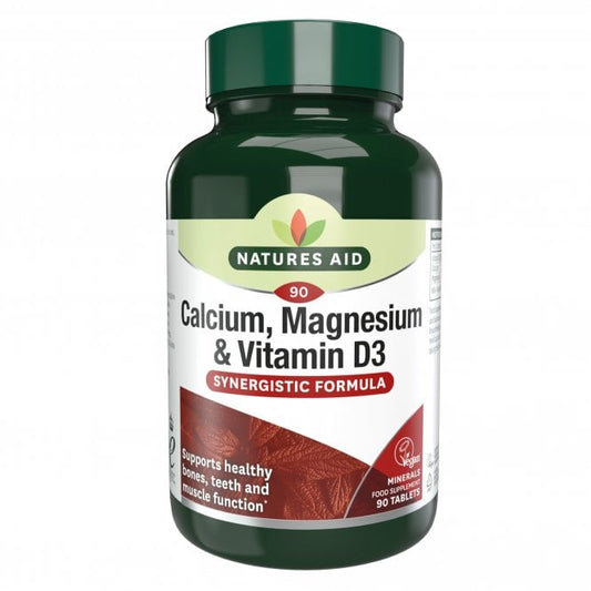 Natures Aid Calcium, Magnesium with Vitamin D3 90 Tablets **Clearance EXP:30.04.2024**