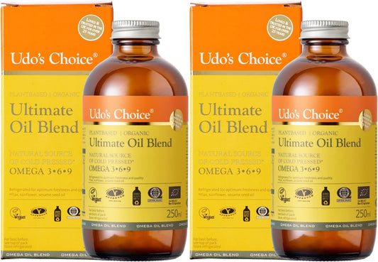 Udo's Choice Oil 250ml Pack of 2 (2 x 250ml)  ****Clearance sale Best Before 28/10/2023**