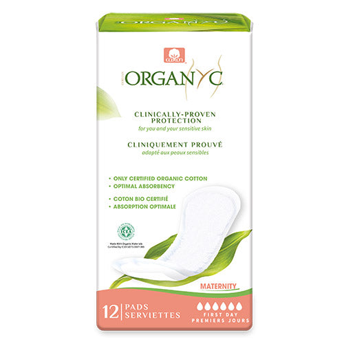Organyc Organic Cotton First Day Maternity 12 Pads - Pack of 4